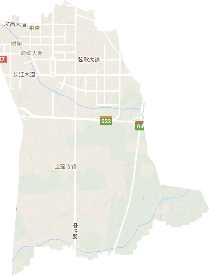 宝莲寺镇地形图
