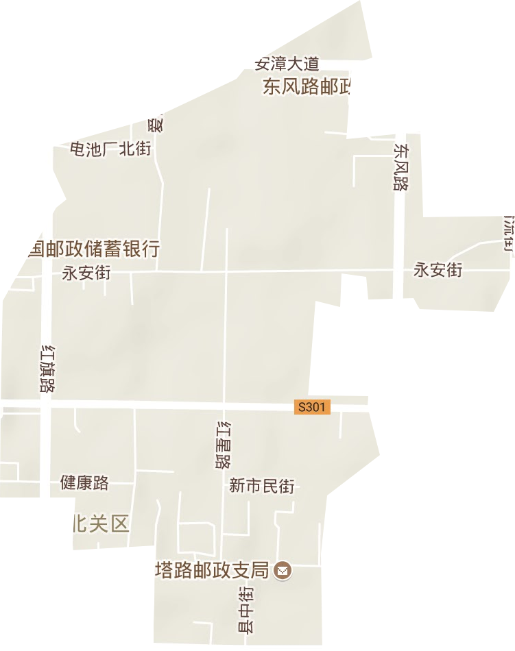 红旗路街道地形图