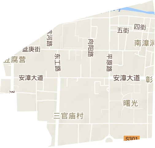 豆腐营街道地形图