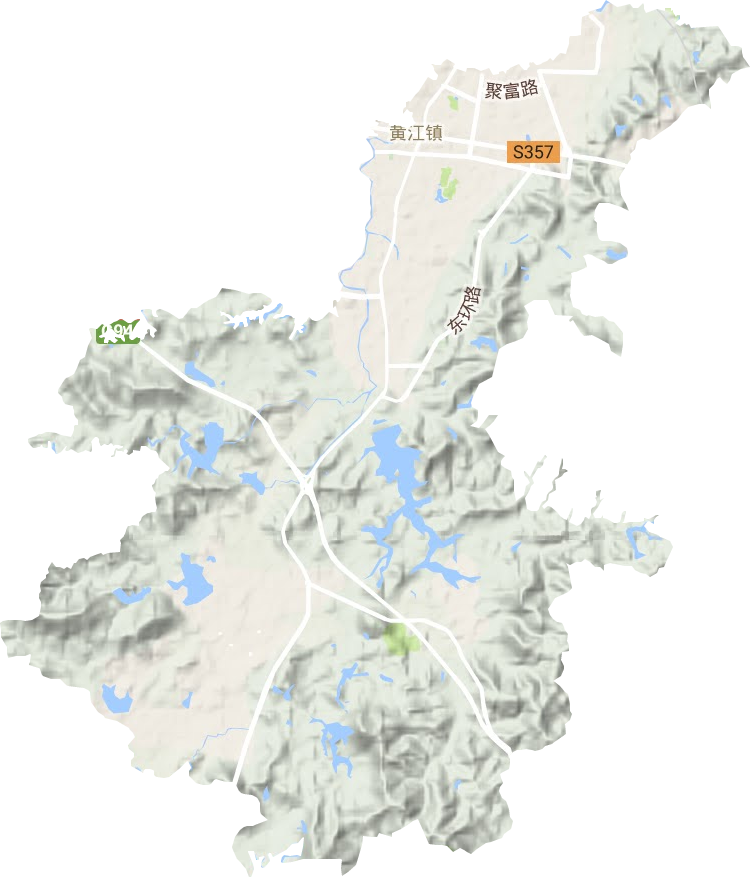 黄江镇地形图