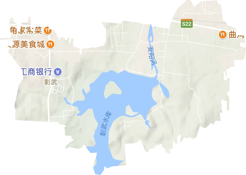 彰武街道地形图