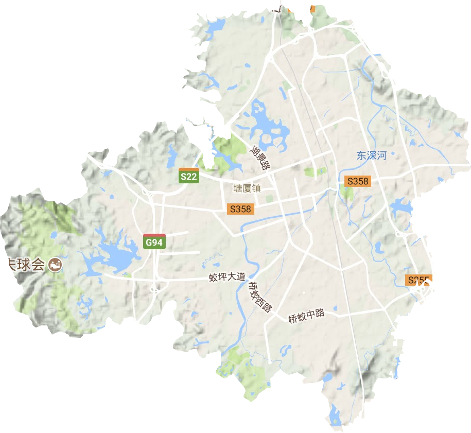 塘厦镇地形图