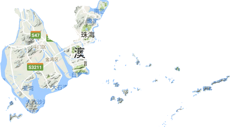 珠海市地形图