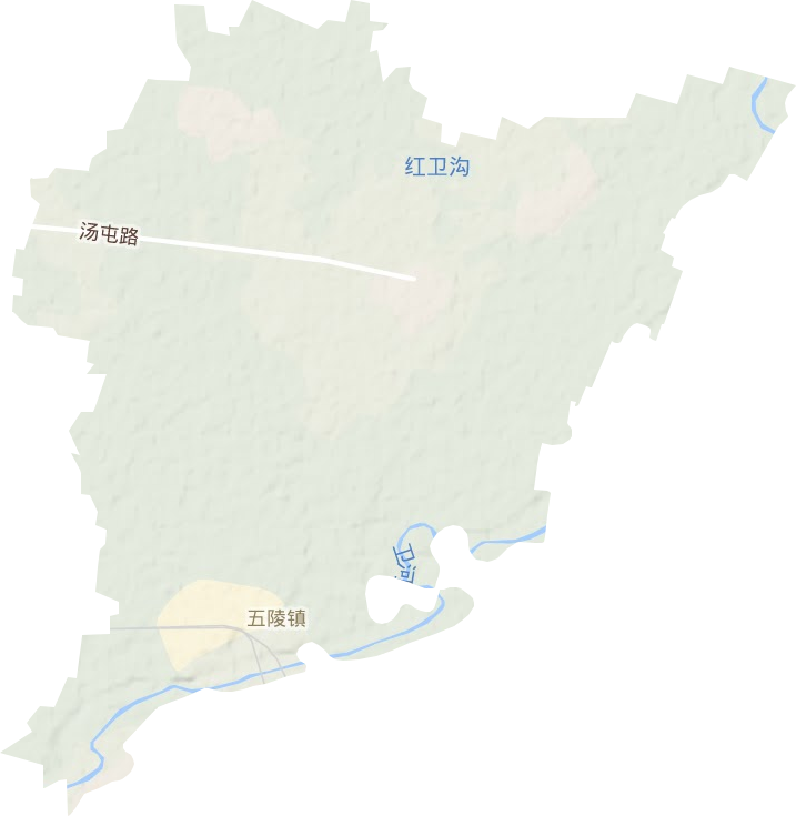五陵镇地形图