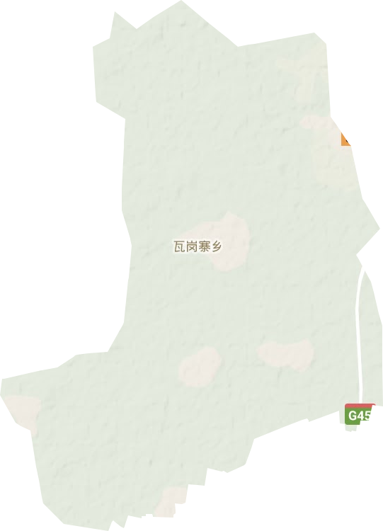 瓦岗寨乡地形图