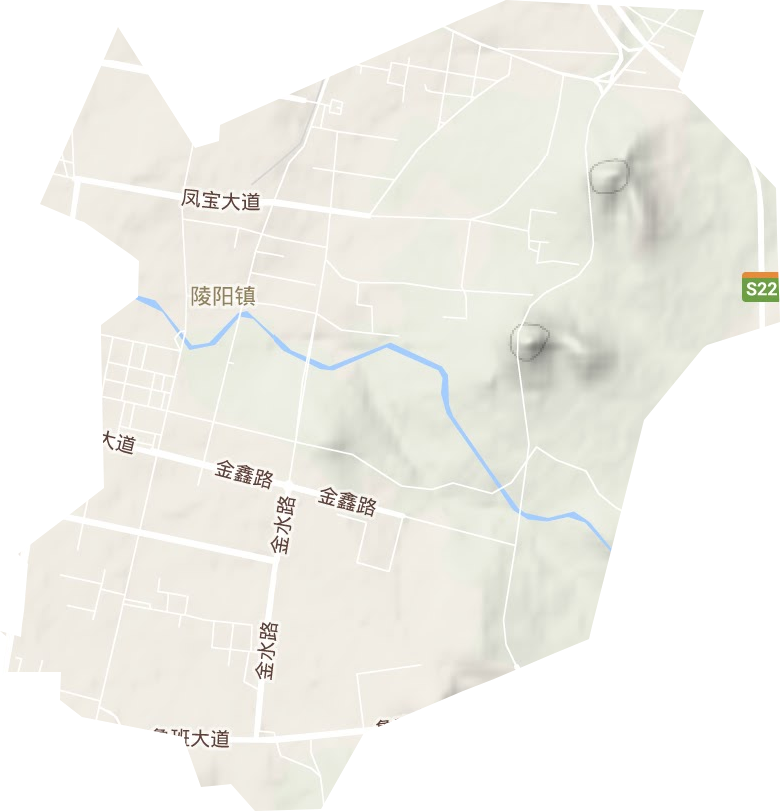 陵阳镇地形图