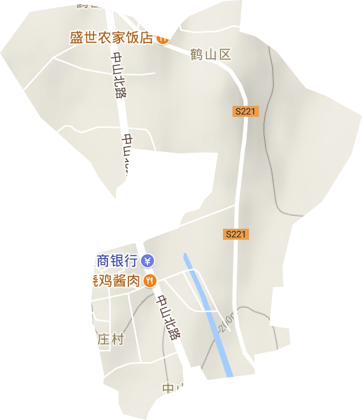 中北街道地形图