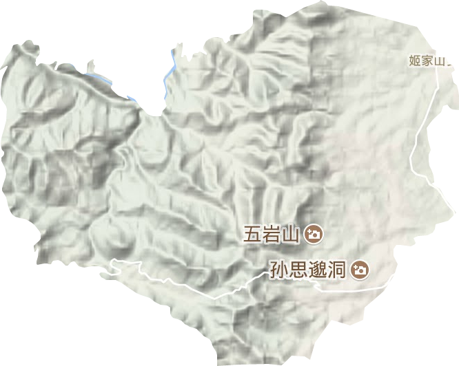 姬家山乡地形图