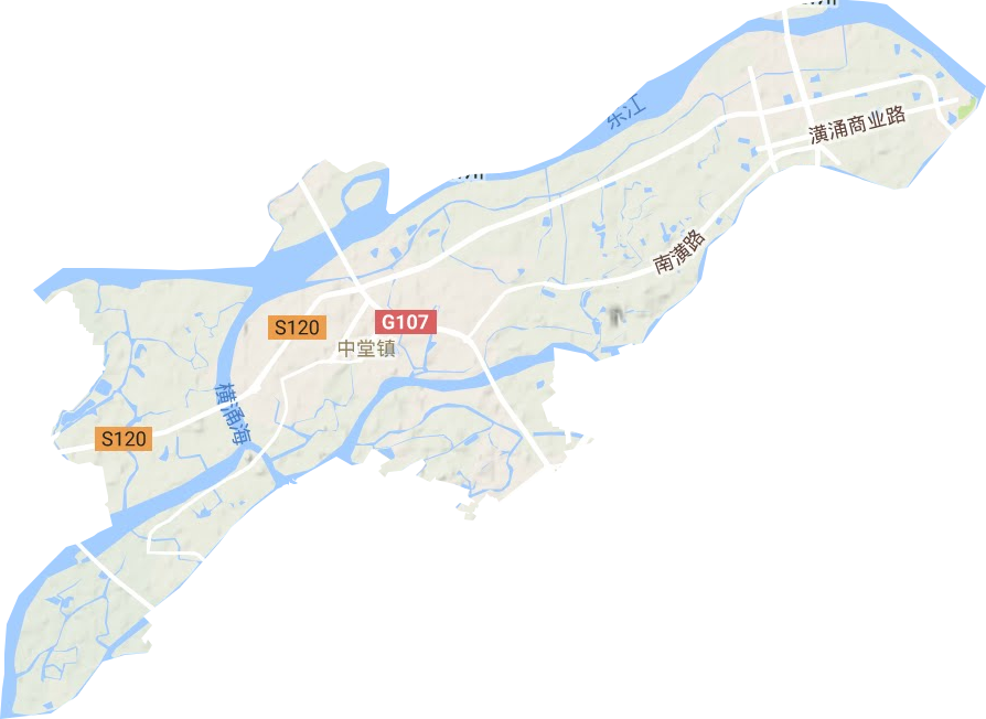 中堂镇地形图