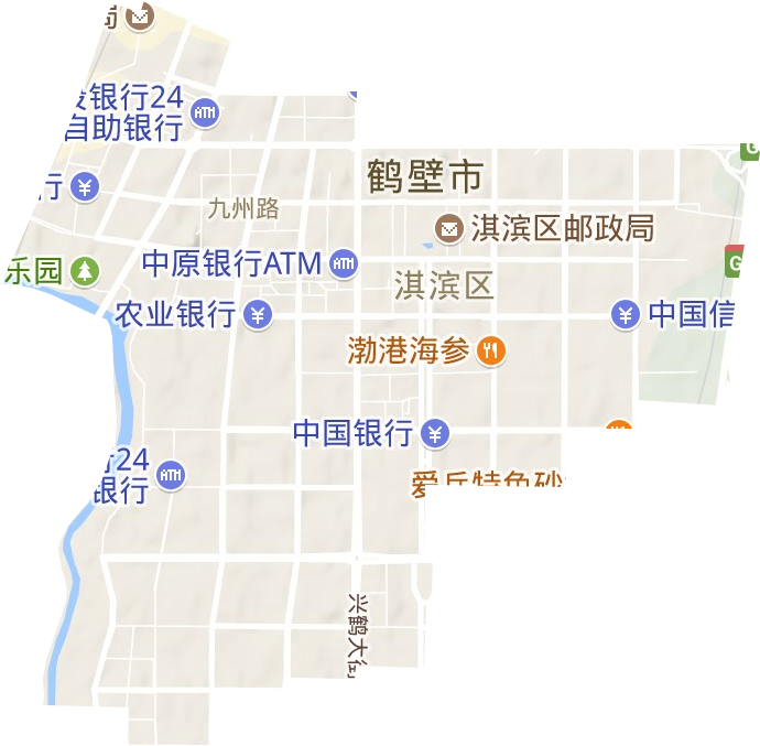 九州路街道地形图