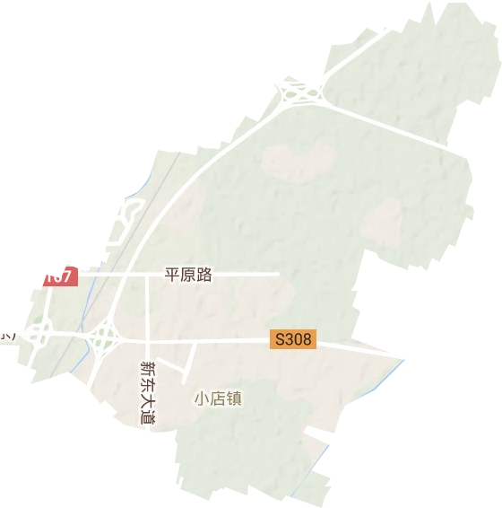 小店镇地形图