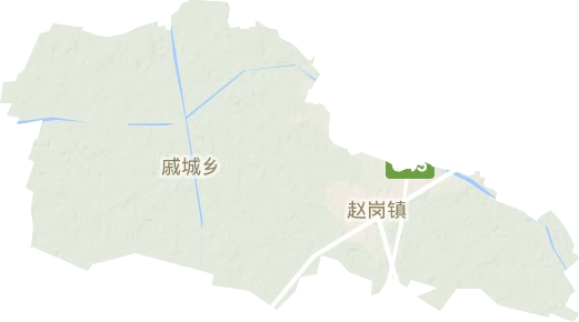 赵岗镇地形图