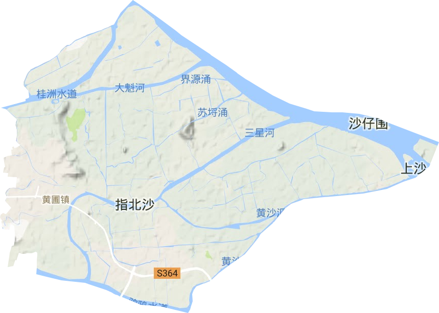 黄圃镇地形图