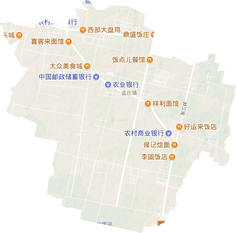 孟庄镇地形图