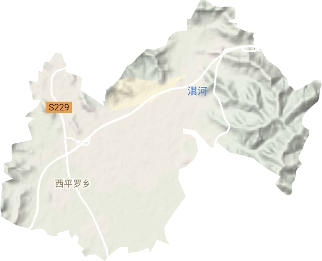 西平罗乡地形图