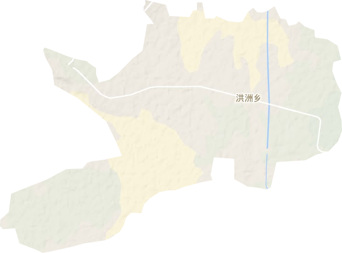 洪洲乡地形图