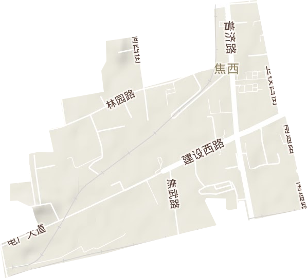 焦西街道地形图