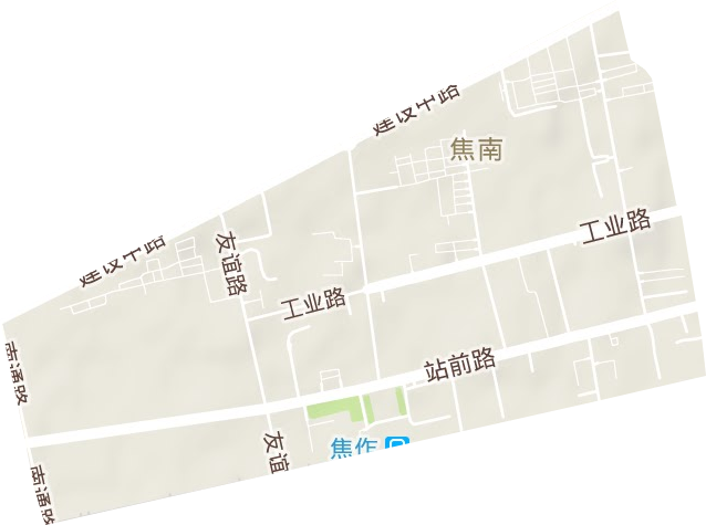 焦南街道地形图