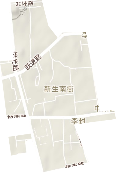 李封街道地形图
