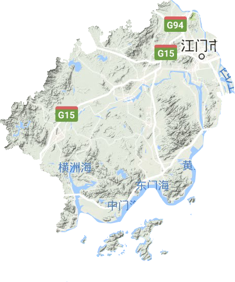 江门市地形图
