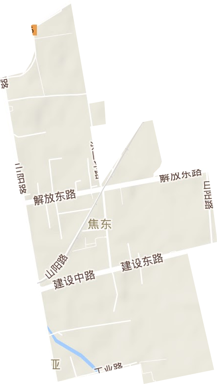 焦东街道地形图