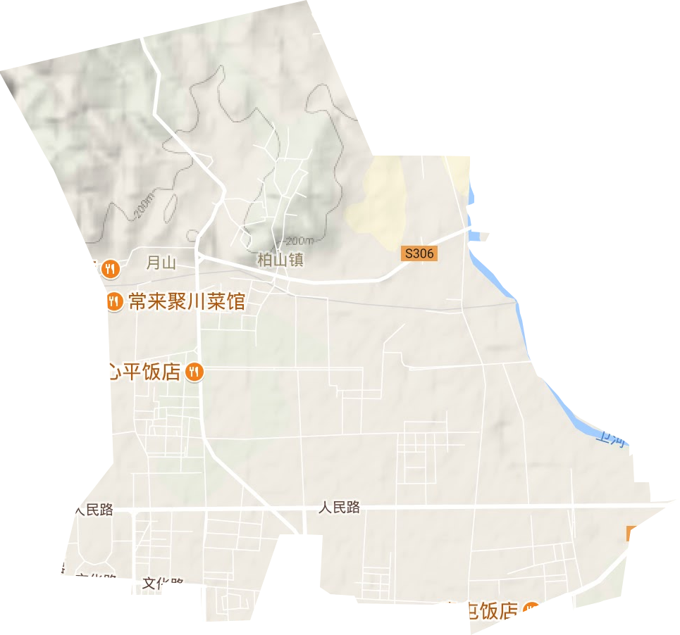 博爱县柏山镇地形图