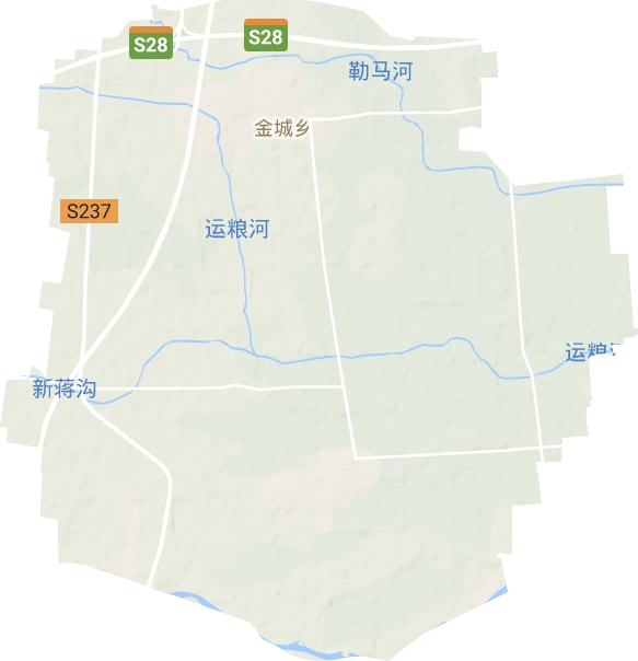 博爱县金城乡地形图