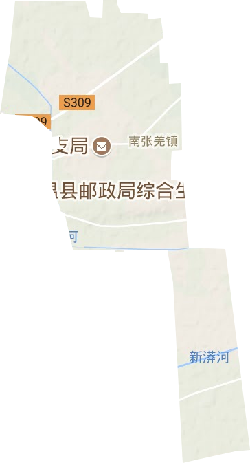 南张羌镇地形图