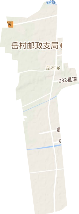 岳村乡地形图