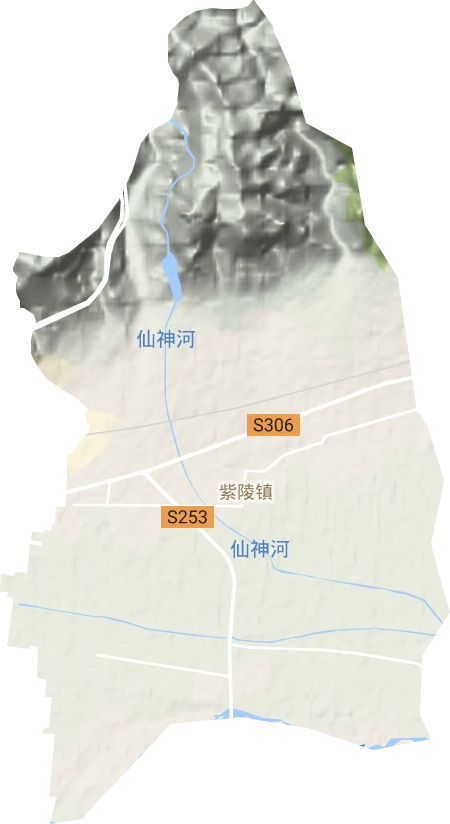 紫陵镇地形图