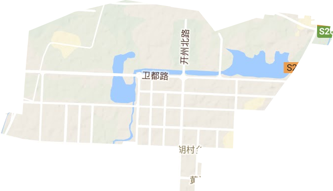 开州街道地形图