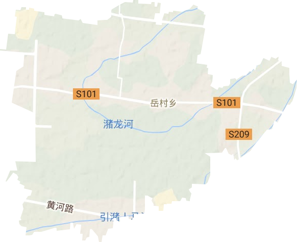 岳村乡地形图