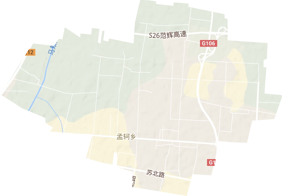 孟轲乡地形图