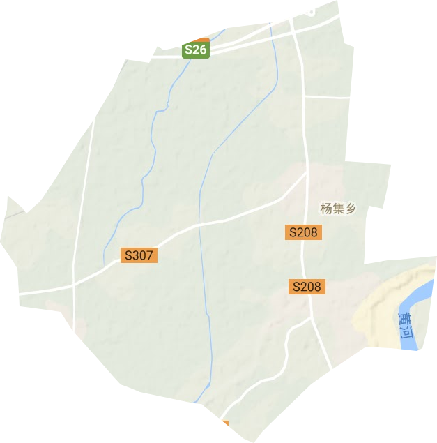 杨集乡地形图