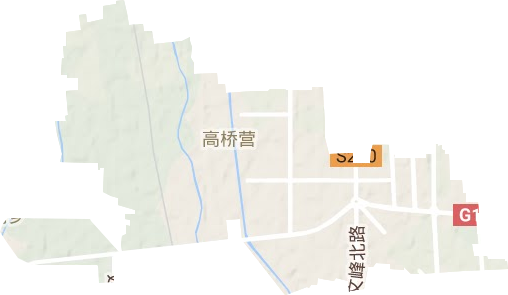 高桥营街道地形图