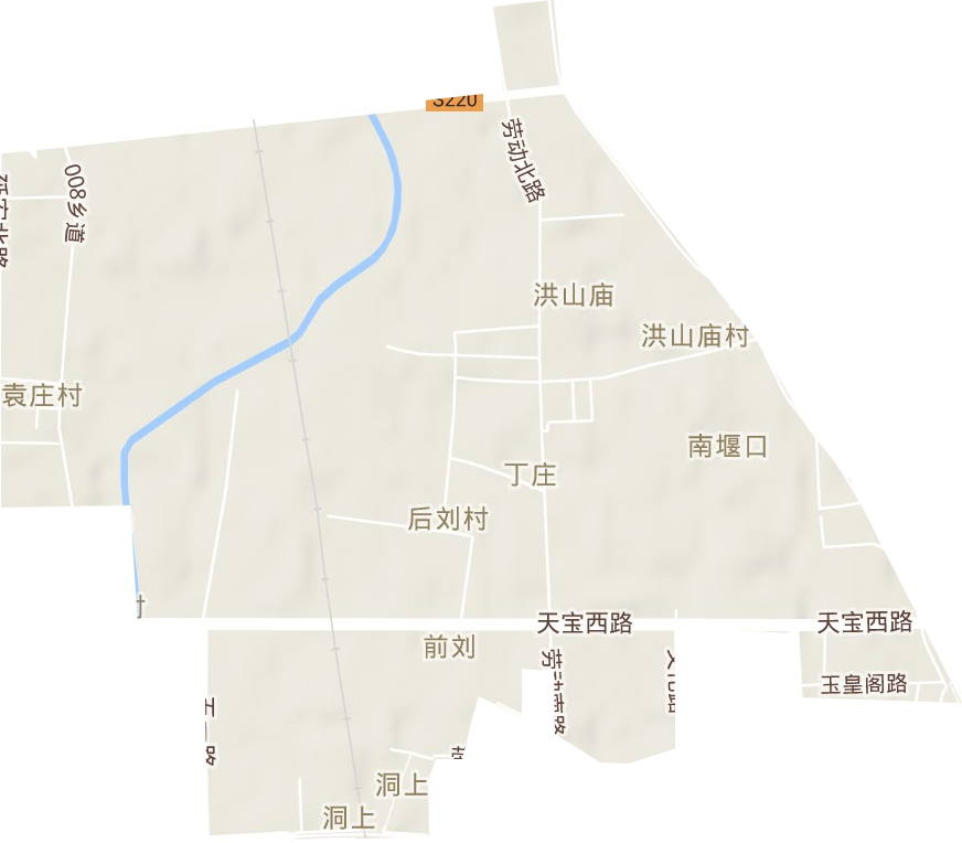 丁庄街道地形图