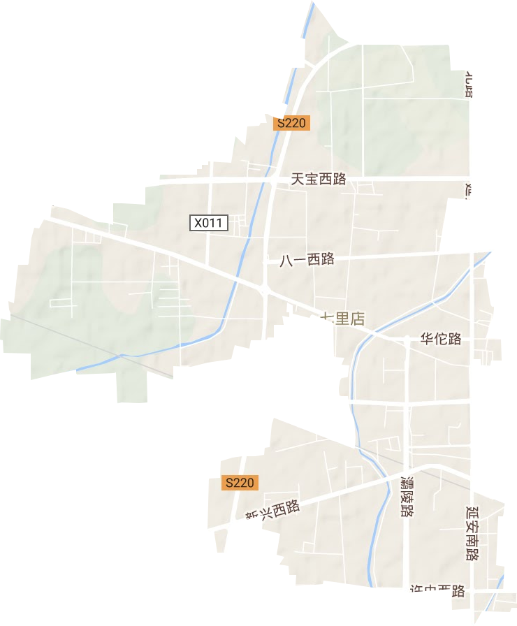 七里店街道地形图