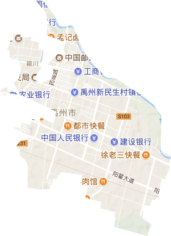 颍川街道地形图