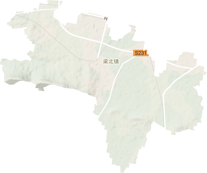 梁北镇地形图
