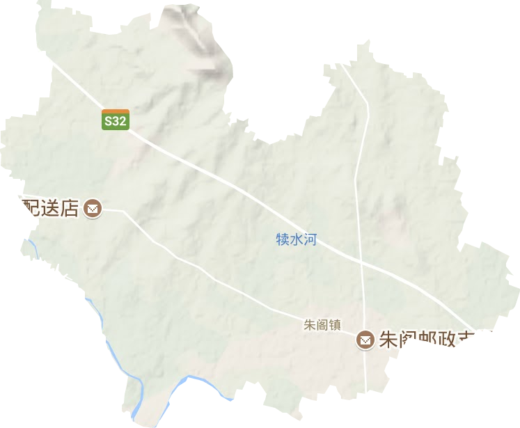朱阁镇地形图