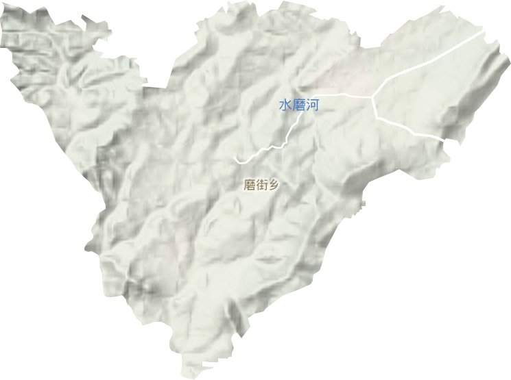 磨街乡地形图