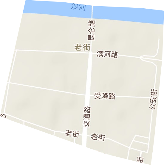 老街街道地形图