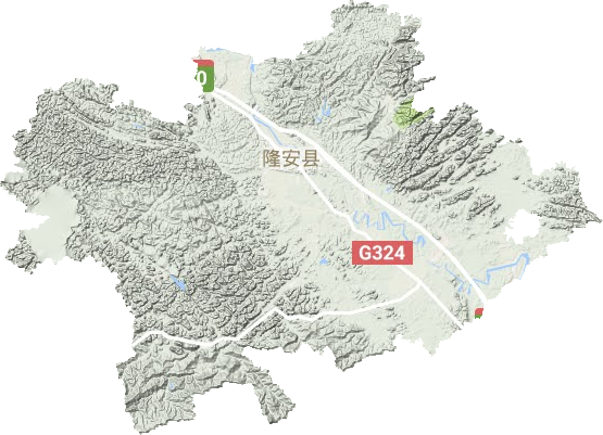 隆安县地形图