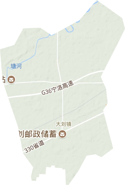 大刘镇地形图