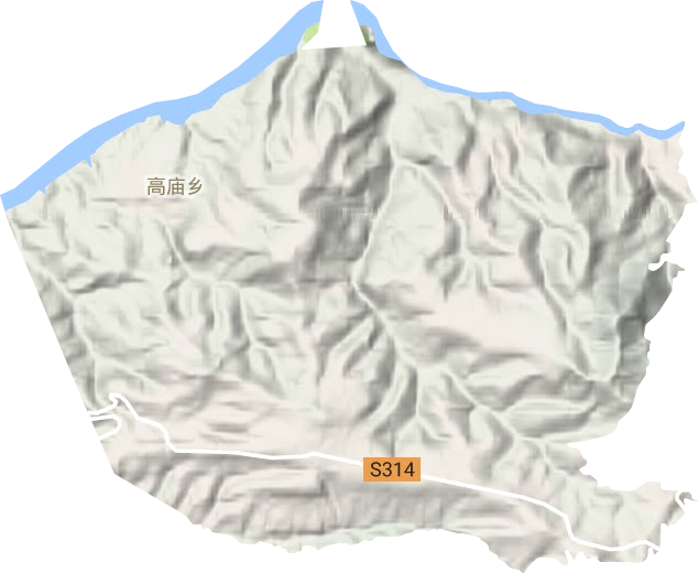 高庙乡地形图
