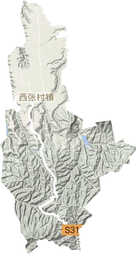 西张村镇地形图