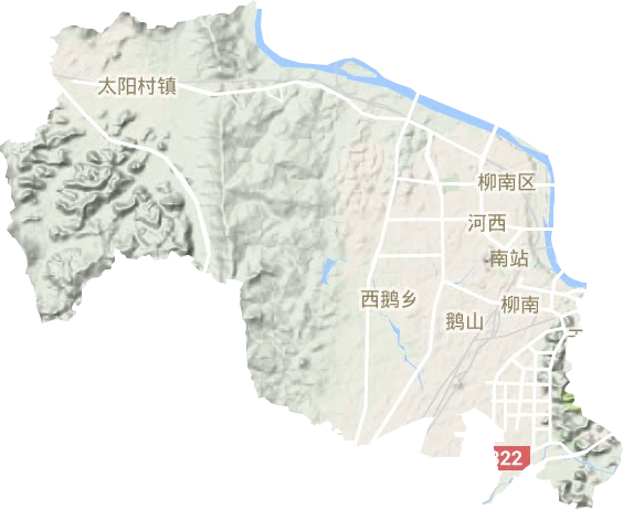 柳南区地形图