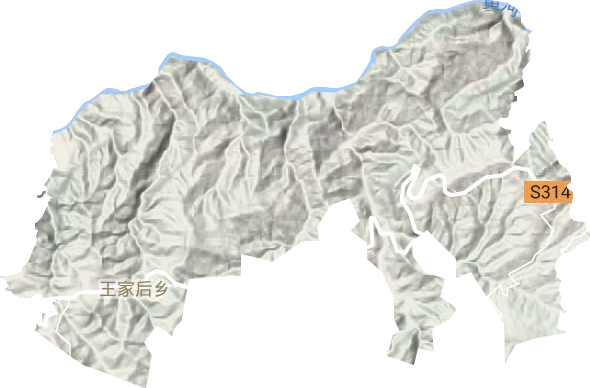 王家后乡地形图