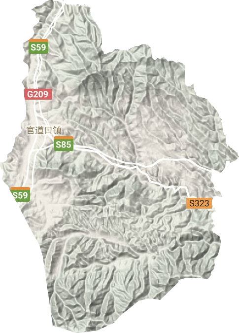 官道口镇地形图