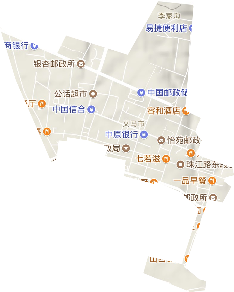 千秋路街道地形图